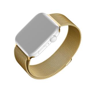 Síťovaný nerezový řemínek FIXED Mesh Strap pro Apple Watch 38/40/41mm, zlatý