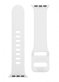 Tactical 792 Silikonový Řemínek s Přezkou pro Apple Watch 1/2/3/4/5/6/7/SE 38/40/41mm White