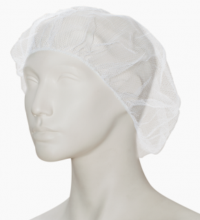 Čepice z nylonové síťoviny, 100 ks, bílá Rozměr: XL