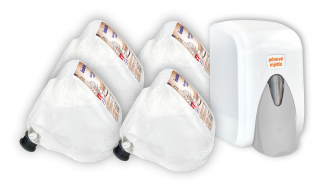 ISOLDA Pěnové mýdlo bílé Varianta: ISOLDA Pěnové mýdlo bílé - sada TEAM, 4 x 650 ml + dávkovač