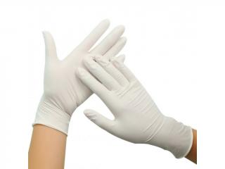 Latexové rukavice 100 ks, bílá, pudrované - MIX Rozměr: L