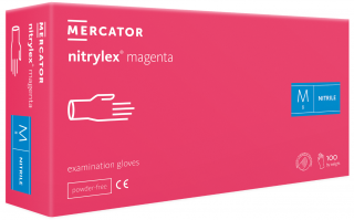 Mercator Nitrylex magenta 100 ks Rozměr: L