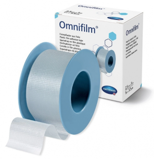 Náplast Omnifilm cívková z porézní fólie Rozměr: 1,25 cm x 5 m