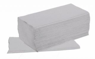 Papírové ručníky ZZ, 230 x 250 mm, 250 ks, šedé