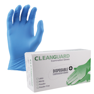 Rukavice nitrilové Cleanguard, 100 ks, modrá, nepudrované, vel.XS Rozměr: XS