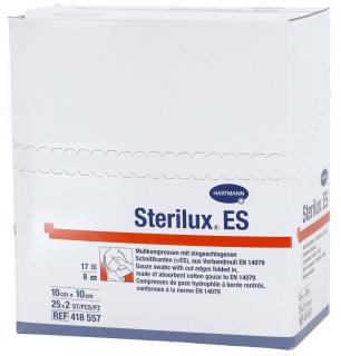 Sterilux gáza Sterilní 10 x 10cm/8vr. 25 x 2 ks Rozměr: 10x10 cm