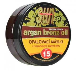 SunVital Argan Bronz Oil opalovací máslo SPF25 200 ml Ochranný faktor: SPF 15 - se zlatými glitry