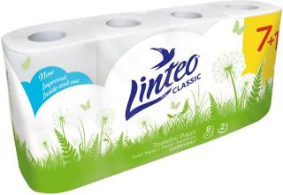 Toaletní papír Linteo Classic, 8 rolí, 2 vrs., bílý