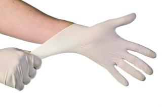 Vinylové rukavice 100 ks, bílá, nepudrované - MIX Rozměr: M