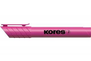 Zvýrazňovač Kores High Liner Plus, 3-5 mm, klínový hrot Barva: Růžová