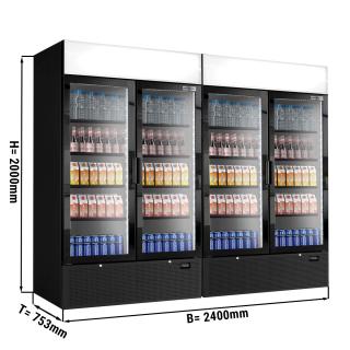 (2 kusy) Nápojová lednice - 1048 litrů (čistý objem) - ČERNÁ