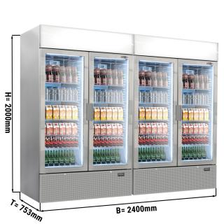 (2 kusy) Nápojová lednice - 1048 litrů (čistý objem) - ŠEDÁ