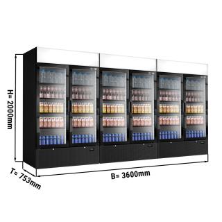 (3 ks) Nápojová lednice - 1048 litrů (čistý objem) - ČERNÁ