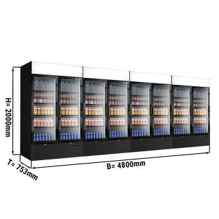 (4 ks) Nápojová lednice - 4192 litrů (celkem) - černá
