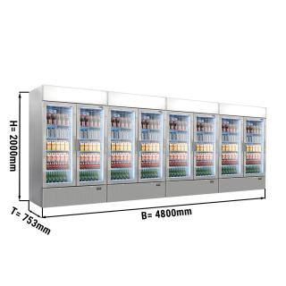 (4 kusy) Nápojová lednice - 1048 litrů (čistý objem) - ŠEDÝ
