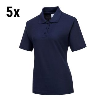 (5 kusů) Dámské polo triko - Námořnické - Velikost: XL