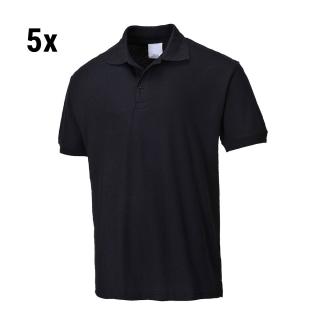 (5 kusů) Pánská polokošile - Černá - Velikost: 5XL