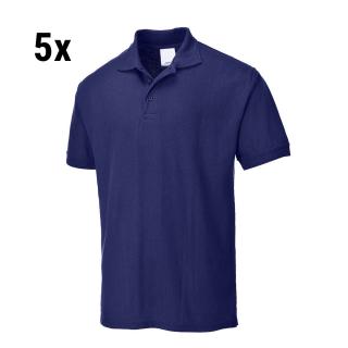 (5 kusů) Pánská polokošile - námořnická modrá - Velikost: 3XL