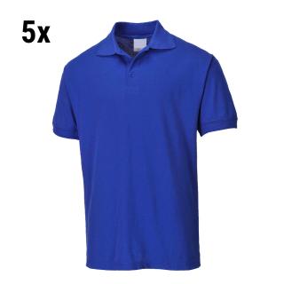 (5 kusů) Pánské polo triko - Královská modrá - Velikost: 3XL