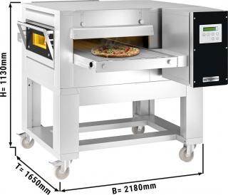 Elektrická kontinuální pizza pec - 1,67 x 2,15 m - vč. základový rám