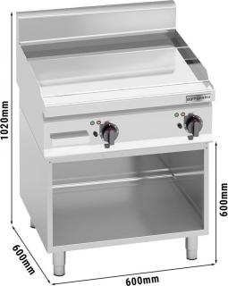 Elektrický gril - hladká deska-  tvrdochrom - s podestavbou