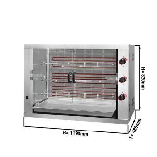 Elektrický gril PREMIUM- 3 jehly pro 18 kuřat
