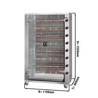 Elektrický gril PREMIUM- 8 jehel pro 48 kuřat