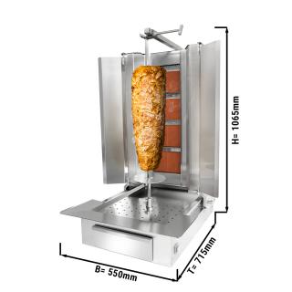 Gyros/kebab gril - 4 hořáky - max. 60 kg