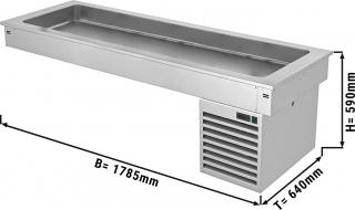 Instalační chladící vana - 1,8m - +2 ~ +8 °C - 5x GN 1/1