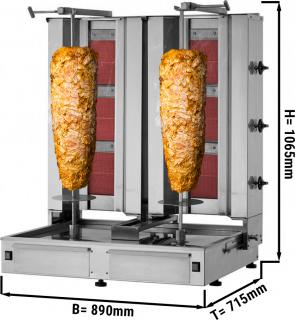 Kebab gril 3+3 hořáky do 80 kg