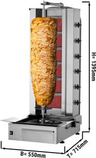 Kebab gril 6 hořáků do 100 kg