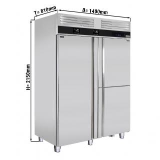 Kombinace lednice a mrazáku - 1,4 x 0,81 m - 1400 litrů - 3 dveře