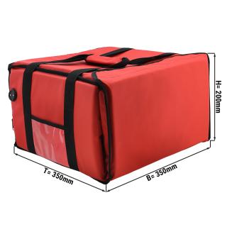 Pizzabag PRO - 35 x 35 x 20 cm - elektricky vyhřívatelný - červený