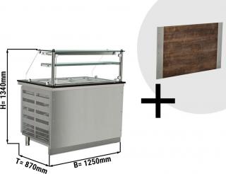 Saladetka 1,25 m - 3x GN 1/1 - Černá žula