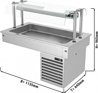 Vestavěná chladicí vana- 1,1 m - řada D