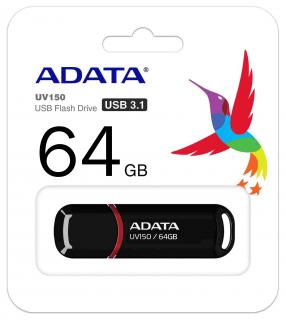 ADATA UV150 USB Flash Disk 64GB, USB 3.0 - Černý