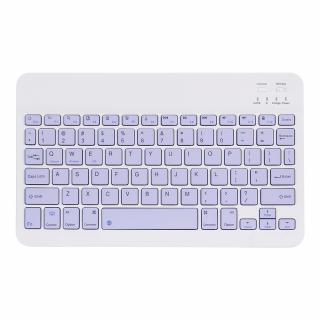 Bezdrátová klávesnice pro iMac, PC, notebooky, tablety, telefony - bílo-fialová