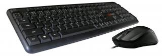 Drátový set klávesnice s myší C-TECH KBM-102-BL / USB / CZ+SK