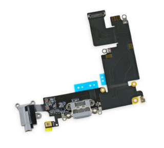 Napájecí datový konektor Apple iPhone 6 Plus - Světle Šedý (Originál)