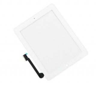 Přední dotykové sklo (touch screen) pro Apple iPad 3/4 White - High Copy