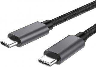 Synchronizační a nabíjecí kabel USB-C na USB-C - 1 m - černošedý