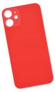 Zadní sklo Apple iPhone 12 mini - Red (Big Camera Hole)