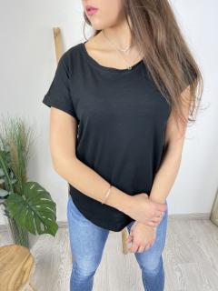 Černé Basic oversize tričko  D220028  Velikosti: L