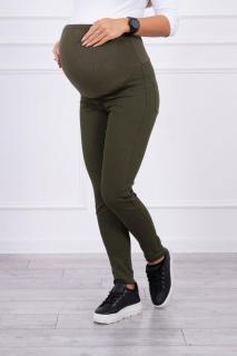 Khaki těhotenské kalhoty  3672  Velikosti: M