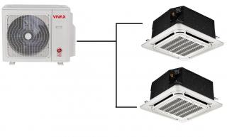 Kazetová Klimatizace Vivax 1+2 (2,6kW + 2,6kW) Multi-split R32 včetně montáže