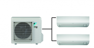 Klimatizace Daikin Perfera 1+2 (3,5kW + 3,5kW) Multi-split R32 včetně montáže