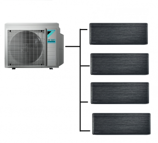 Klimatizace Daikin Stylish blackwood 1+4 (2kW + 2kW + 2,5kW + 3,5kW) Multi-split R32