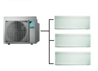 Klimatizace Daikin Stylish white 1+3 (2,5kW + 2,5kW + 3,5kW) Multi-split R32 včetně montáže