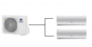 Klimatizace Gree Fairy II bílá 1+2 ( 2,7kW + 3,5kW) Multi-split R32 včetně montáže