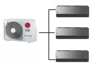 Klimatizace Multisplit LG Artcool Mirror 1+3 (2,5kW + 2,5kW + 3,5kW)  R32 včetně montáže